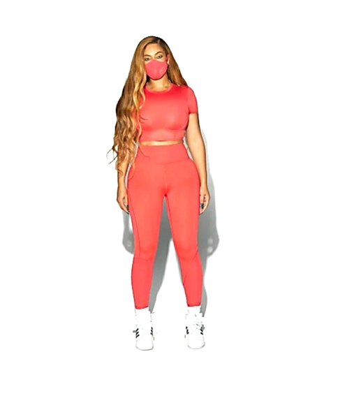 IVY PARK Tops - New Drip 2 Ivy Park Adidas Coral CORSET CROP TOP L